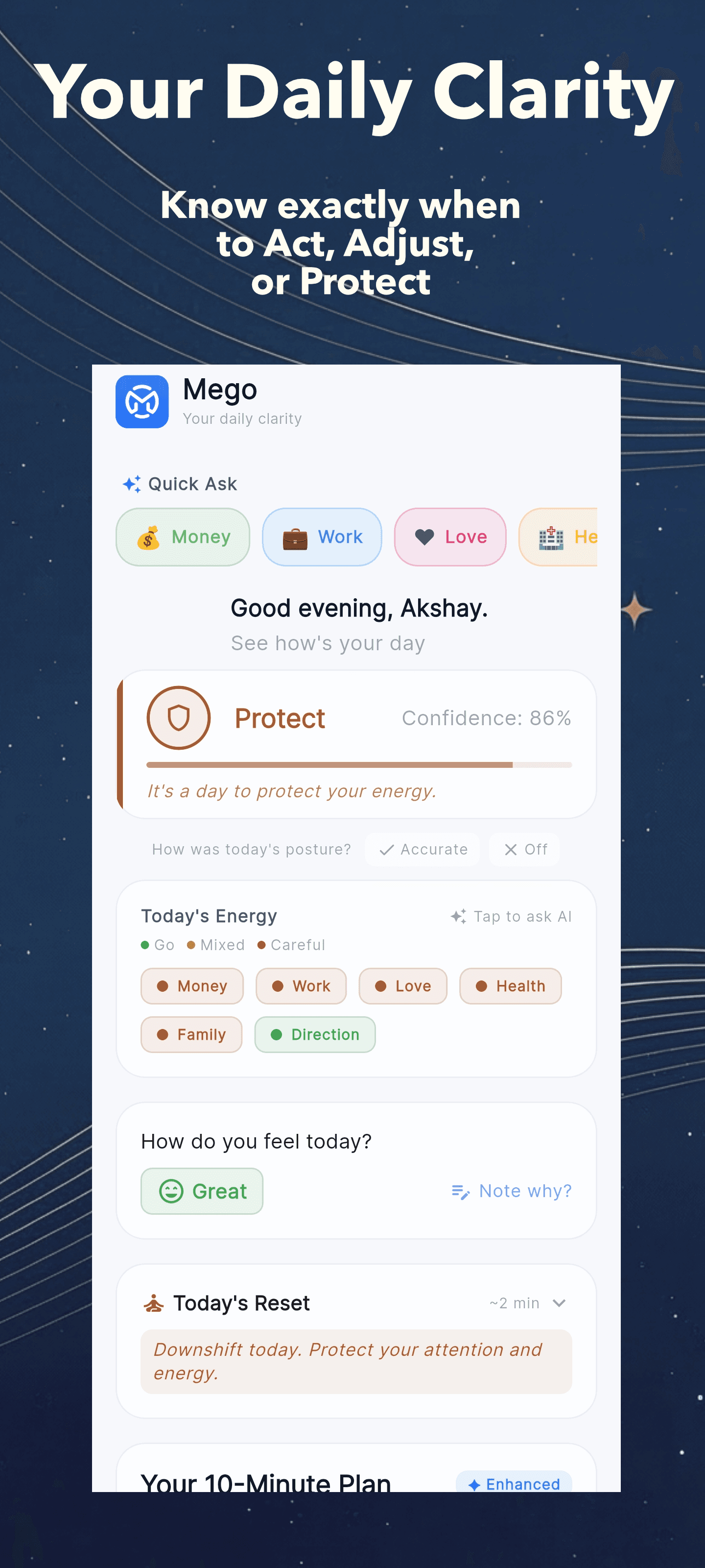 Mego - Daily Posture Signal